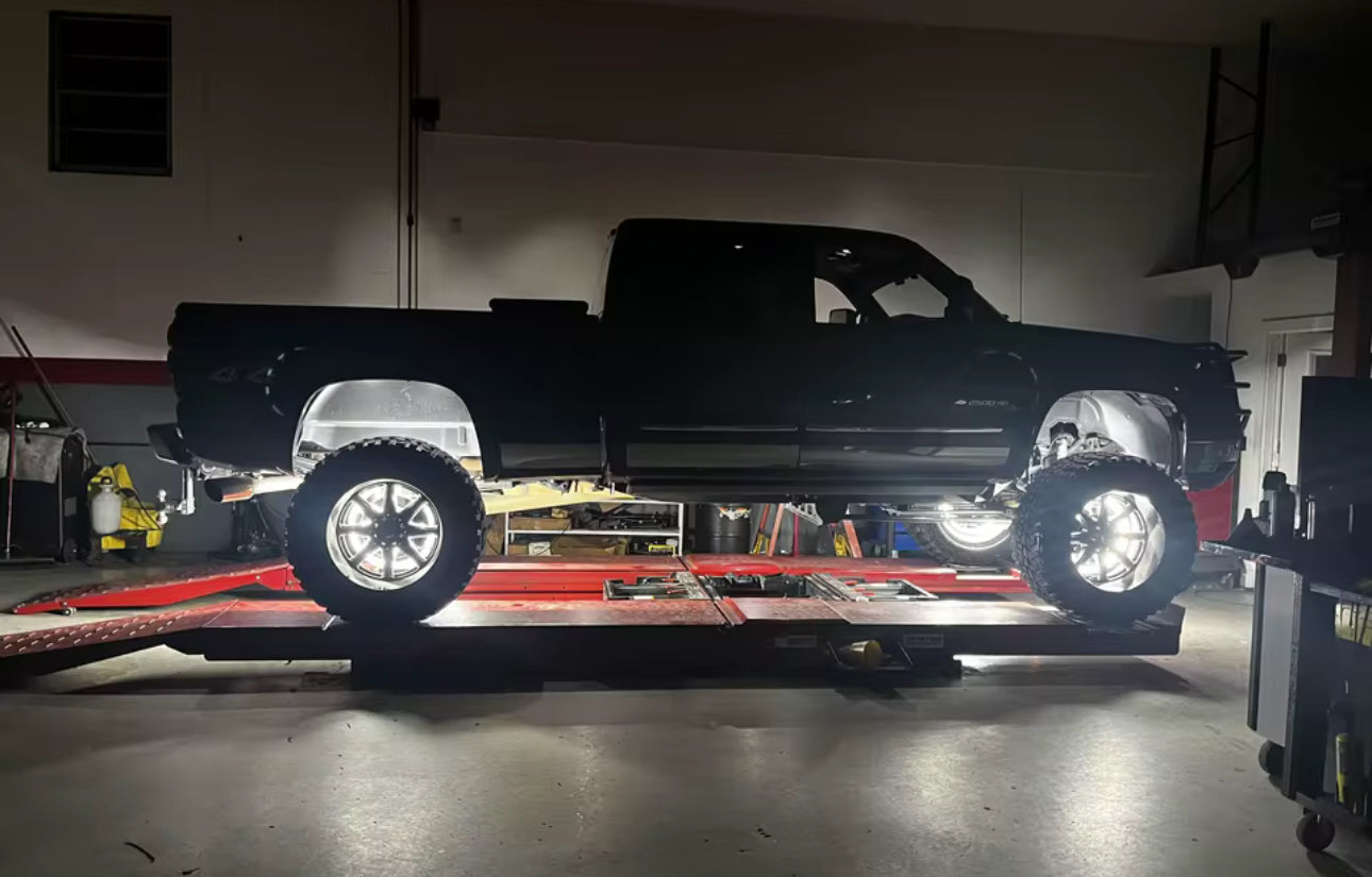 10 Row Pure White 17" LED Wheel Lights