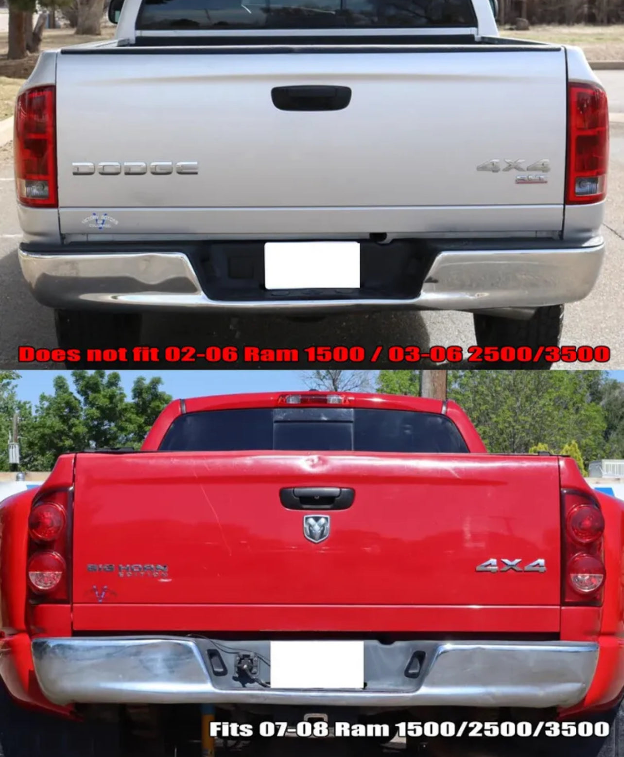 2007-09 Dodge Ram LED Tube Tail Lights