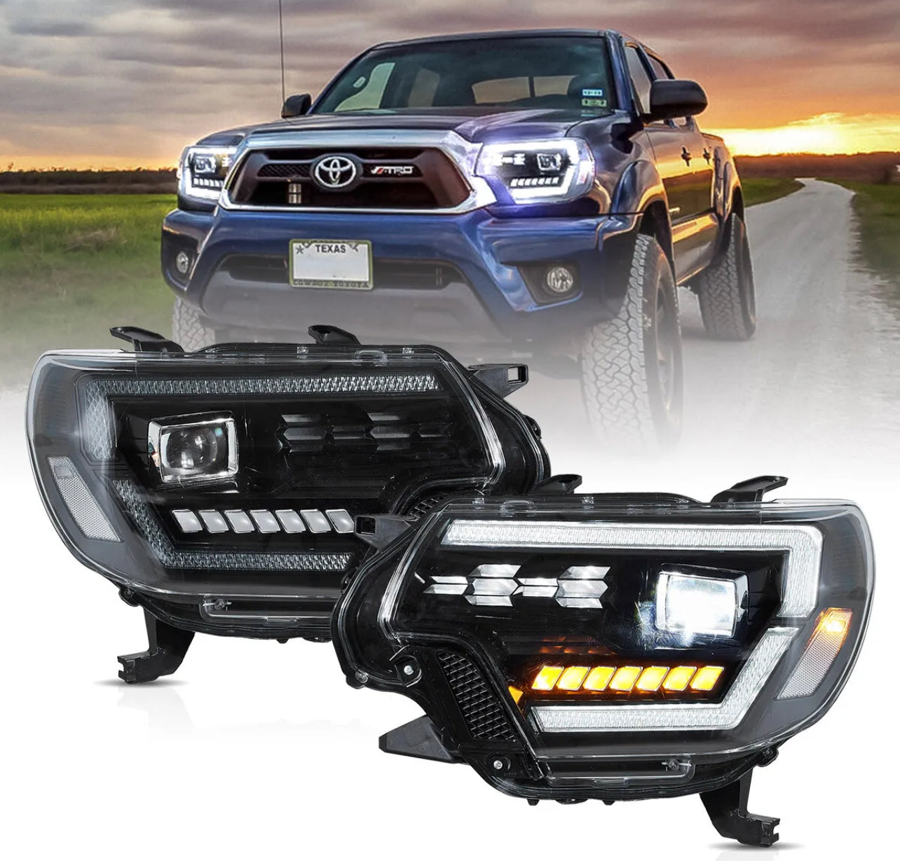 12-15 Tacoma Vland Full LED Headlights