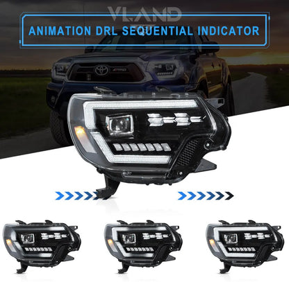 12-15 Tacoma Vland Full LED Headlights