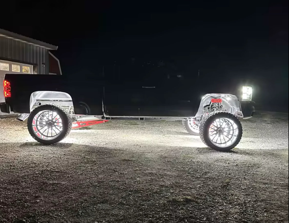 10 Row Pure White 17" LED Wheel Lights