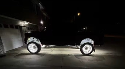 10 Row Pure White 17" LED Wheel Lights