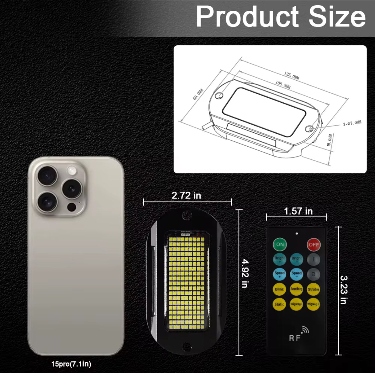 219 LED Pure White Rock Light Kit 10 Piece Set